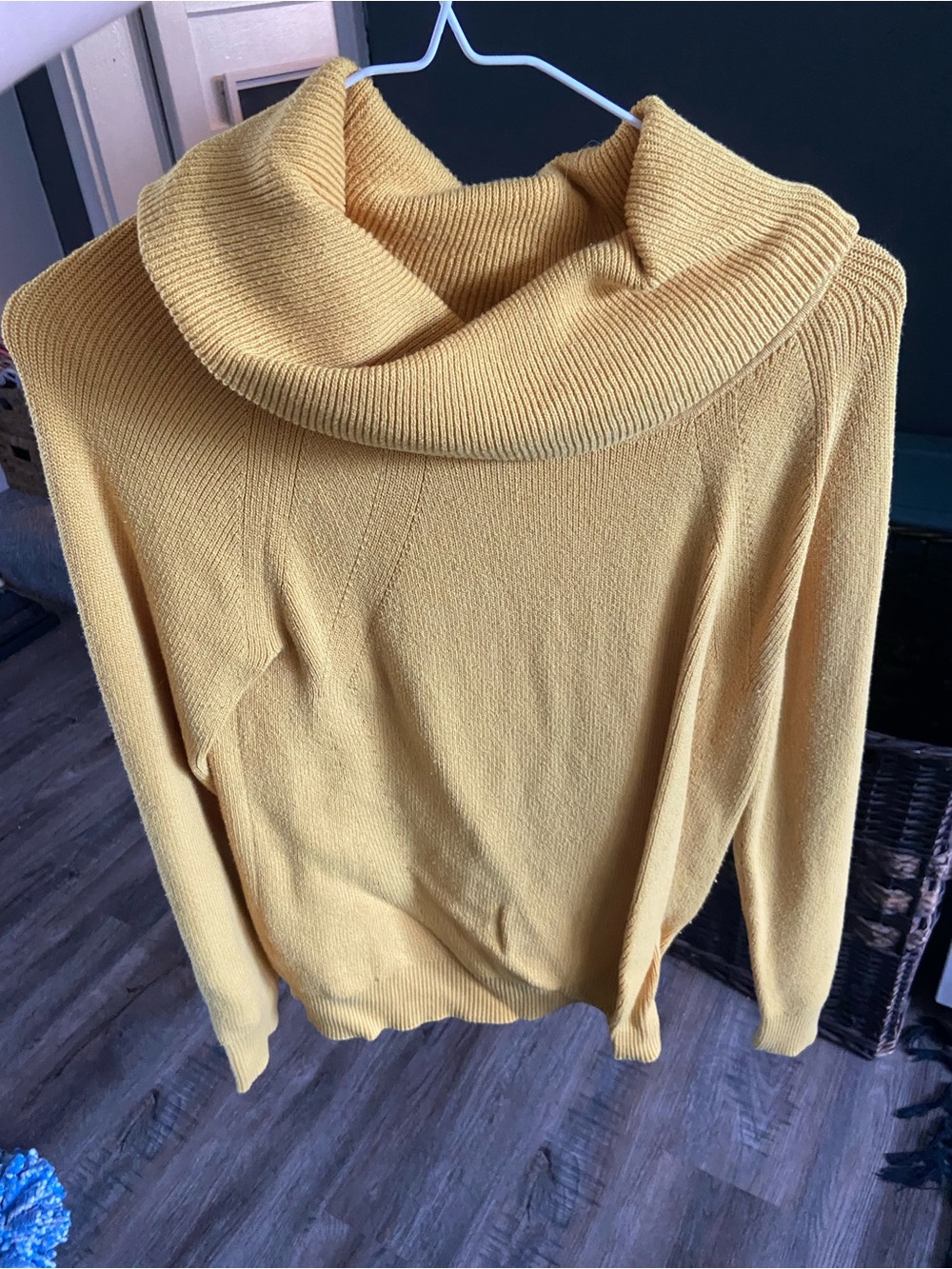 Banana Republic Mustard Yellow Cowl Neck Sweater